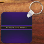 Porte-clés Mémorial photo en or violet (Verso)