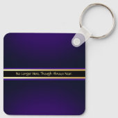 Porte-clés Mémorial photo en or violet (Dos)