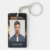 Porte-clés Memorial Photo Forest Trail Walk Horses (Dos)