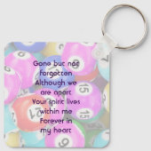 Porte-clés  Memorial Photo Keepsake Bingo Game  (Dos)