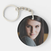 Porte-clés Mémorial photo moderne simple à 2 faces (Devant)