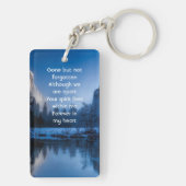 Porte-clés Memorial Photo Mountain Lake Winter Snow (Dos)