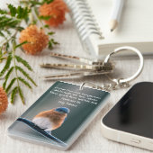 Porte-clés Memorial Photo Prayer Bluebird Garden Bird (Devant droit)