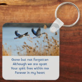 Porte-clés Memorial Photo Prayer Lake Geese Birds (Verso)