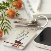 Porte-clés Memorial Photo Prière Horse Retour équitation (Devant droit)