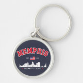 Porte-clés Memphis Skyline – Southern Pride" (Devant)