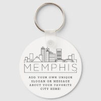Memphis, TN Stylisé Skyline | Slogan personnalisé