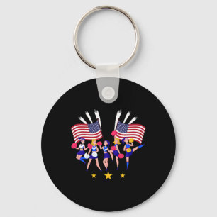 Porte-clés Meneuse de claques de l'équipe de pom-pom girls pa
