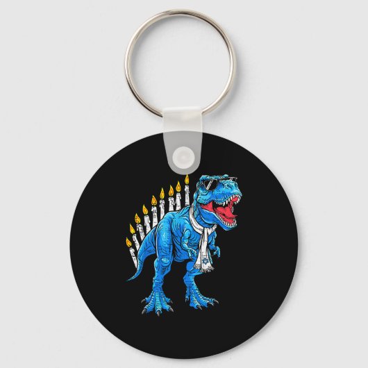 Porte-clés Menorasaurus Hanukkah T Rex Dinosaur Dino Chanukah (Recto)