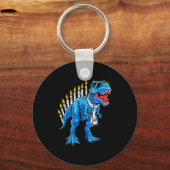 Porte-clés Menorasaurus Hanukkah T Rex Dinosaur Dino Chanukah (Recto)