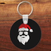 Porte-clés Mens Christmas Santa Claus Face Sungles With Hat B (Recto)