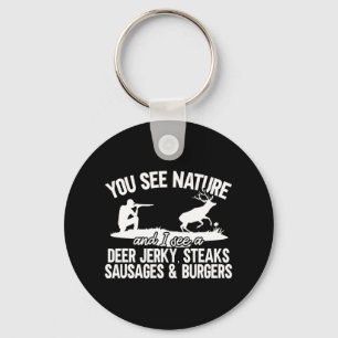 Porte-clés Mens Deer Hunter Vous Voyez Nature Amusant Deer Hu