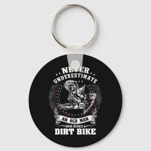 Porte-clés Mens Dirt Bike Funny ne sous-estime jamais la viei