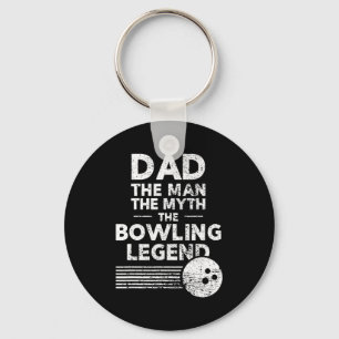 Porte-clés Mens Fun Bowling Pour Papa L'Homme Le Mythe