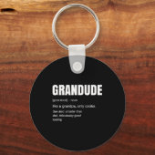 Porte-clés Mens Funny Grandude Cool Grandpa Novelty  (Recto)