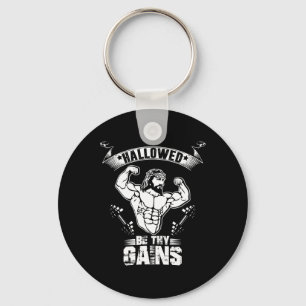 Porte-clés Mens Jesus Bodybuilding T Shirt - Funny Jesus Weig