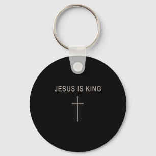 Porte-clés Mens Jésus Christ est roi minimaliste foi Christi