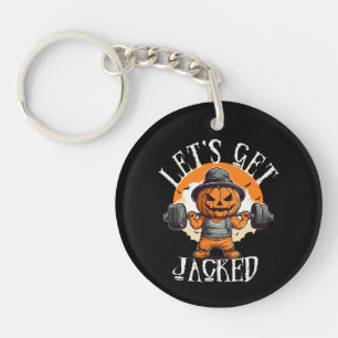 Porte-clés Mens Laissons Le Citrouille Jack-O-Lantern Enjoué