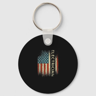 Porte-clés Mens Patriotic Electrician Toxits American Usa Fla