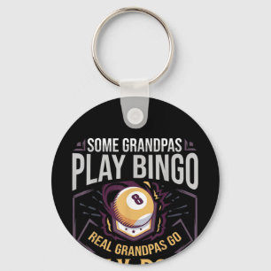 Porte-clés Mens Pool Billard Cadeau Grandpa 8 Ball Player