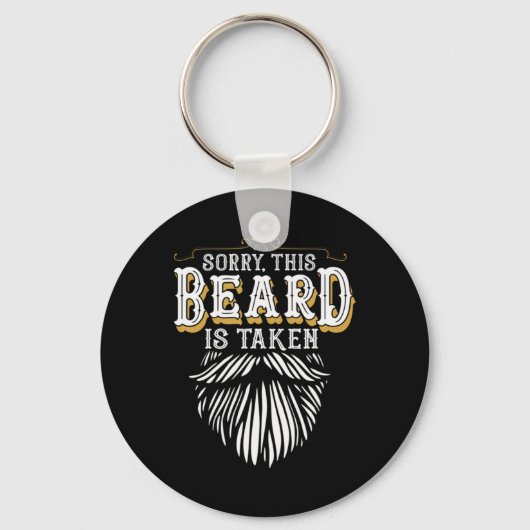 Porte-clés Mens Sorry This Beard Is Taken Country Retro Valen (Recto)
