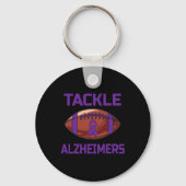 Porte-clés Mens Tacker Alzheimers Fight End Support Wear Purp (Verso)