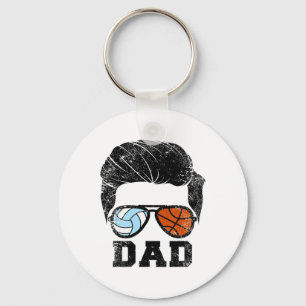 Porte-clés Mens Volleyll Sketll Papa Funny Volleyll Sketll Pl