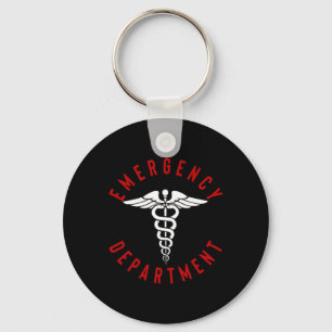 Porte-clés Mens Women Emergency Department 2 Side Retro Er N