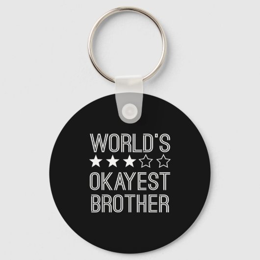 Porte-clés Mens Worlds Okayest Brother Funny Brother (Recto)