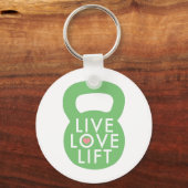 Porte-clés Mention "Live Love Lift" (Recto)