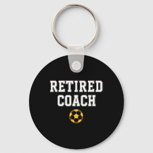Porte-clés Mentor d'équipe de football entraîneur retraité