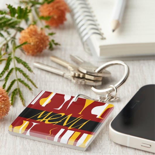 Porte-clés Menu Rétro (Devant Droit)