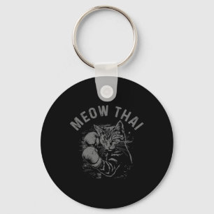 Porte-clés Meow Thai Funny Muay Thai Boxe Chat Arts Martiaux