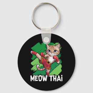 Porte-clés Meow Thai Funny Muay Thai Boxe Chat Arts Martiaux