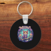 Porte-clés Meowl Cat Owl Meme Brainrot Kids Cursed Silly Gen  (Recto)
