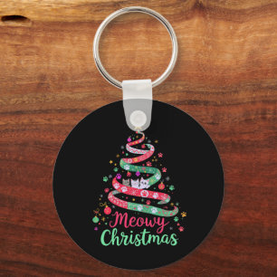 Porte-clés Meowny Christmas mignonne et drôle Conception de v