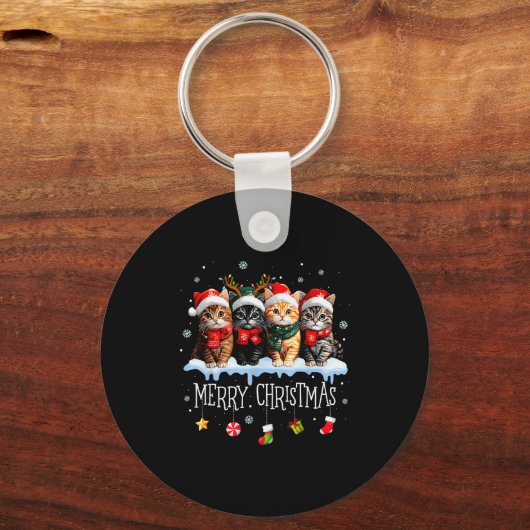 Porte-clés Meowy Catmas Cat Christmas Tree Xmas Girls Boys Fu (Recto)