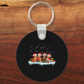 Porte-clés Meowy Christmas Black Cat Pajamas Family Funny Xma (Recto)