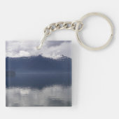 Porte-clés Mer d'Alaska brumeuse aux nuances de bleu (Dos)