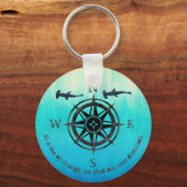 Porte-clés Mer Ombre turquoise (Recto)