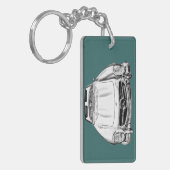 Porte-clés Mercedes Benz 300 SL Illustration convertible (Devant gauche)