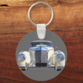 Porte-clés Mercedes Blanches Benz 300 Voiture de luxe (Recto)