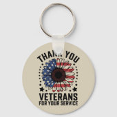 Porte-clés Merci Anciens combattants Tournesol Jour des ancie (Recto)