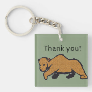 Porte-clés Merci Appréciation artistique Ours Brown