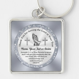 Porte-clés Merci au service du Seigneur, Dons chrétiens