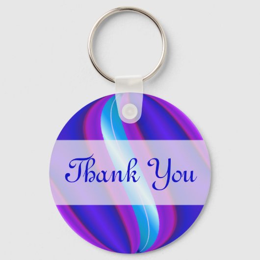 Porte-clés Merci bleu violet (Recto)
