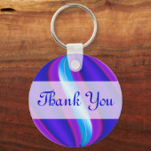 Porte-clés Merci bleu violet (Recto)