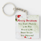 Porte-clés Merci Client Promotionnel Orientation | Noël (Devant)