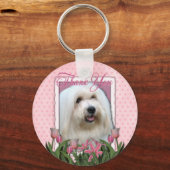 Porte-clés Merci - Coton de Tulear (Recto)