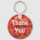 Porte-clés Merci d'appréciation Florale Rose orange (Recto)